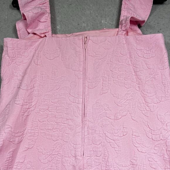 Lilly Pulitzer Zoya Ruffled Romper Womens Size 4 Pink Ruffle Sleeveless - Picture 11 of 15